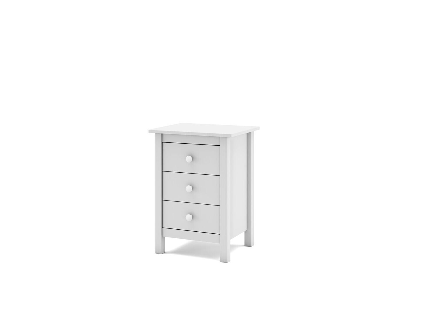 Mesita MAX 3 cajones blanco estilo nórdico