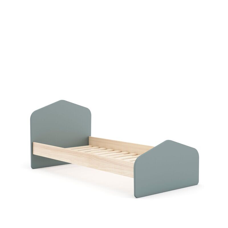 Cama infantil Estefanía 90 x 190 verde kaki/cera