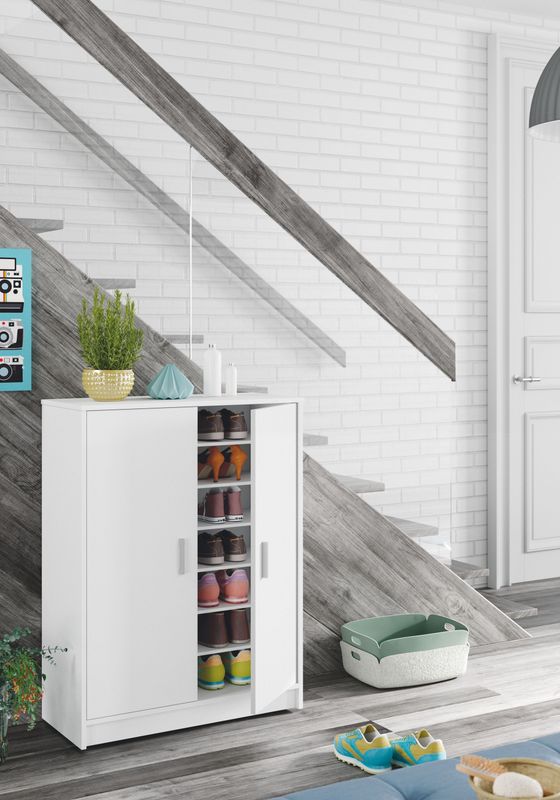 Armario zapatero Liss 2 puertas abatibles blanco