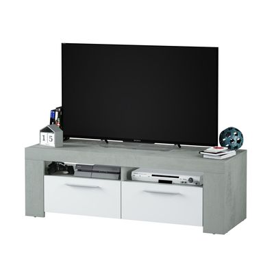 Mueble tv 2 puertas urban blanco artik/cemento