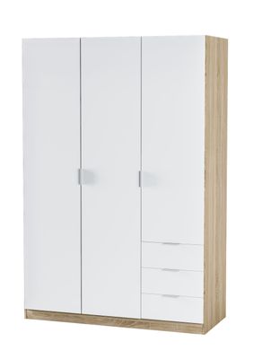 Armario LC 3 puertas 3 cajones roble canadian/blanco artik Armario LC 3 puertas 3 cajones roble canadian/blanco artik