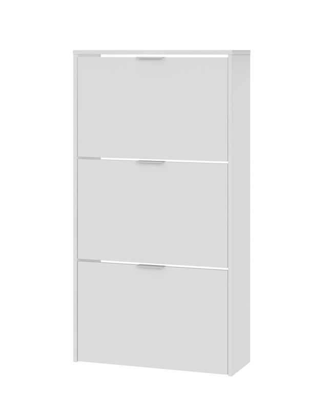 Zapatero Maelys 3 puertas abatibles color blanco brillo