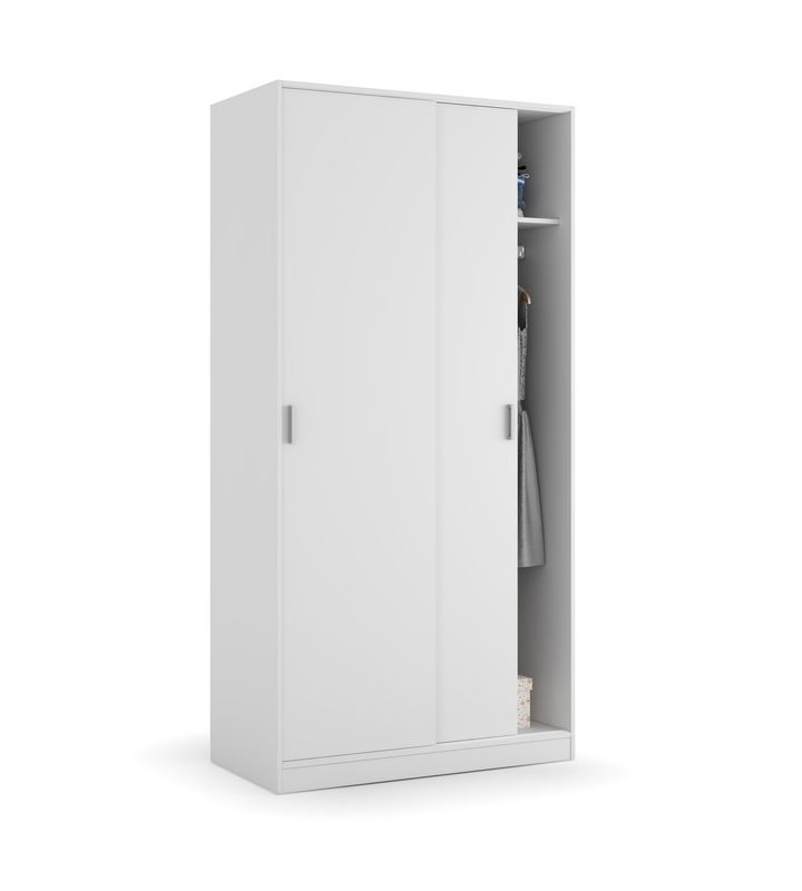 Armario Max 2 puertas correderas 100 cm blanco