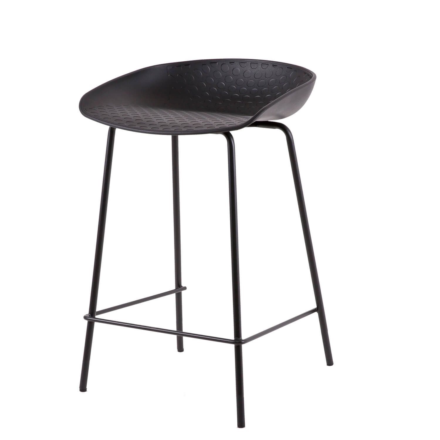 Taburete alto Netta polipropileno y metal