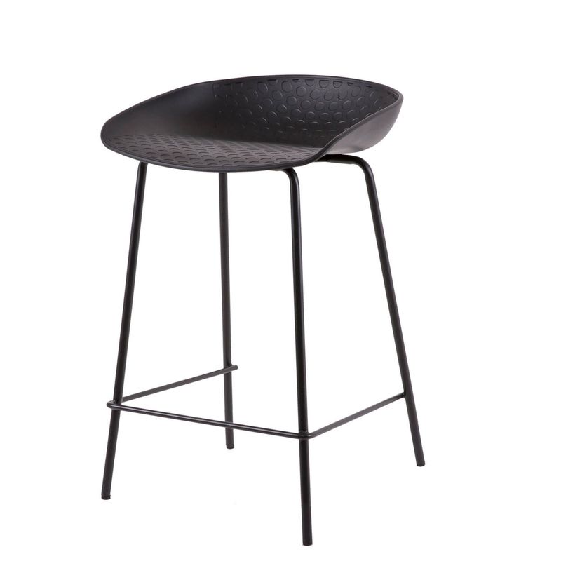 Taburete alto Netta polipropileno y metal