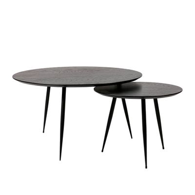Mesa centro redonda SCOTT negro 80 cm