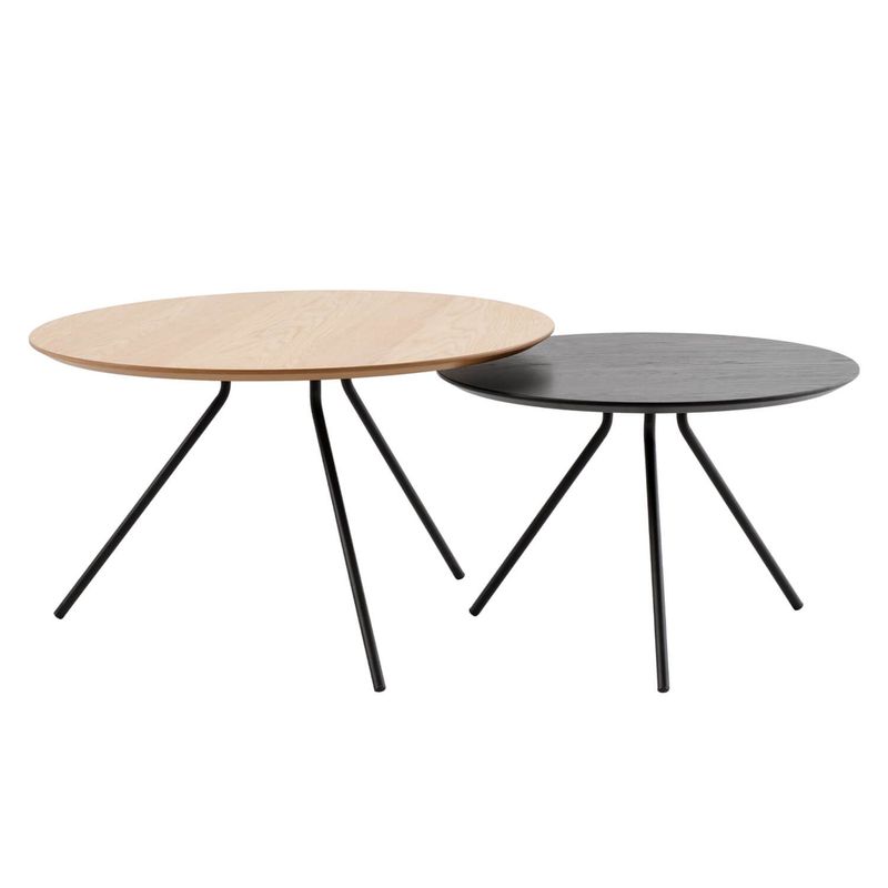 Mesa de centro BRIAN estilo industrial negro