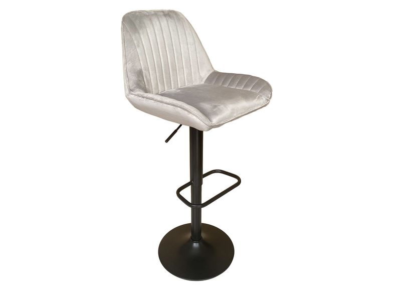 Taburete alto Monet terciopelo altura ajustable base metálica