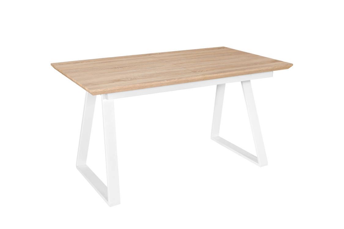 Mesa de comedor extensible NESTO 140 x 80 roble/blanco