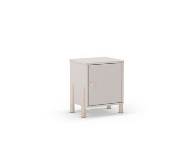 Mesita ENOLA 1 puerta crema/cera blanca estilo nordico