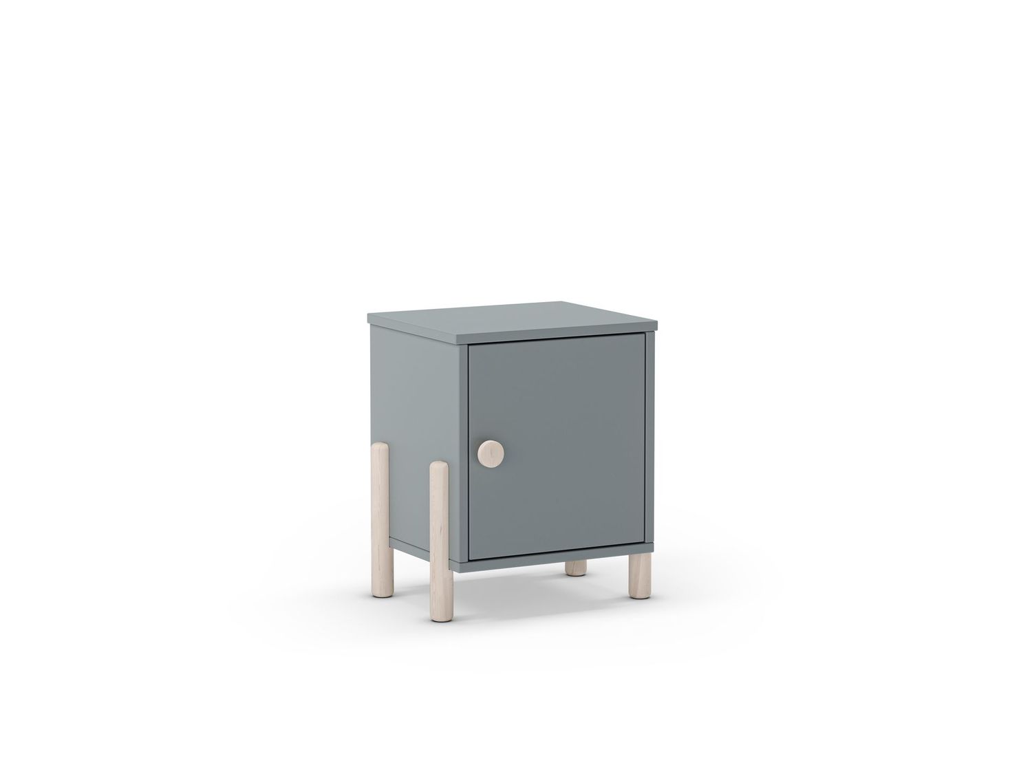 Mesita ENOLA 1 puerta verde kaki/cera blanca estilo nordico
