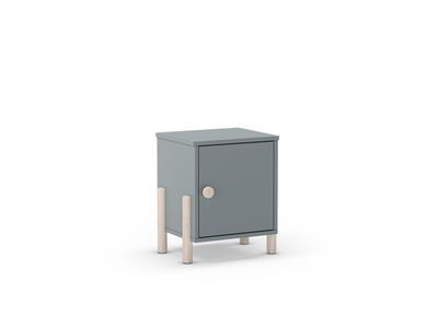 Mesita ENOLA 1 puerta verde kaki/cera blanca estilo nordico