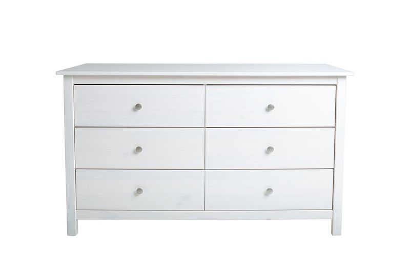Cómoda BERNA 6 cajones blanco estilo nórdico