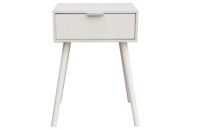 Mesita de noche FREYA blanco estilo nordico
