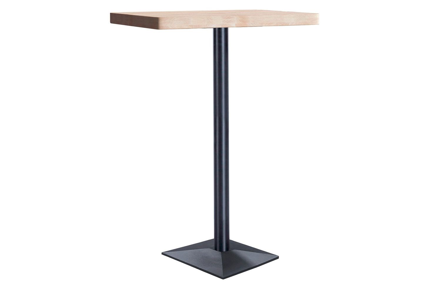 Mesa alta MOSS 70 x 70 roble estilo industrial