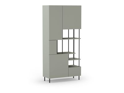 Estanteria PERLA 5 puertas estilo moderno verde/negro Estanteria PERLA 5 puertas estilo moderno verde/negro