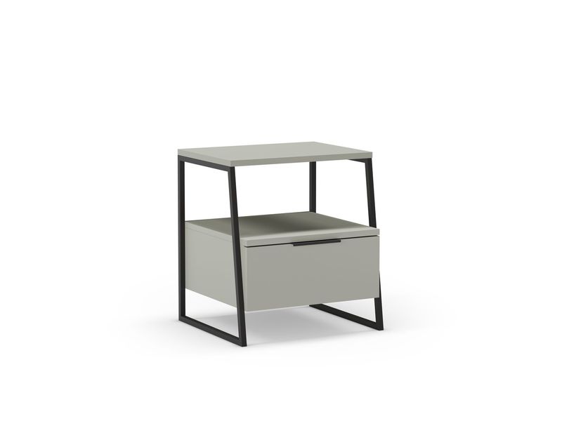 Mesita de noche VELIA verde/negro 1 cajón y hueco