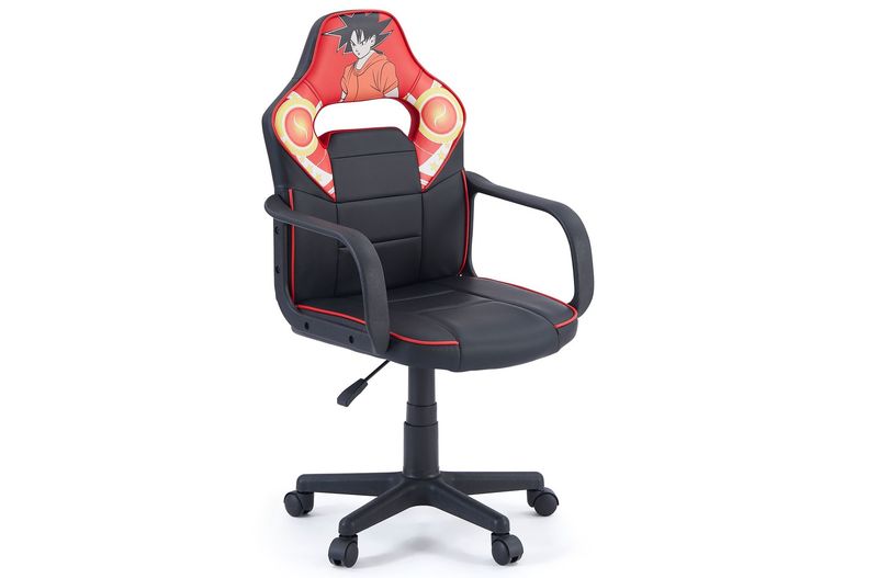 Sillón gamer giratorio XTR junior TAKU negro/rojo con impresión
