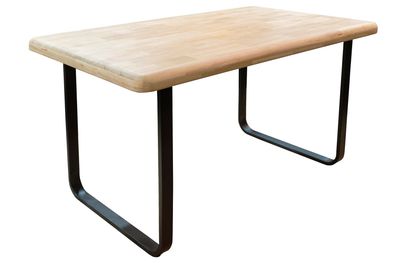 Mesa de comedor fija Smooth 140 x 80 roble estilo Industrial