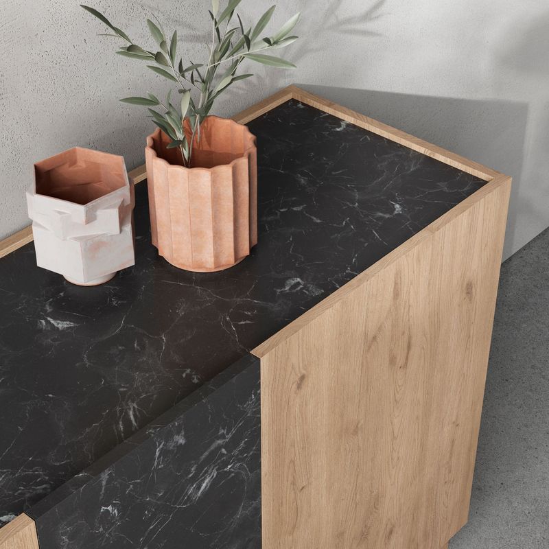 APARADOR DIONE 3 PUERTAS SEPET/MARMOL LOTUS