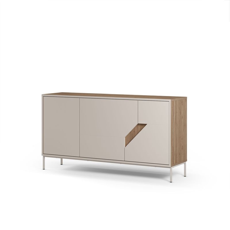 APARADOR LILOU 3 PUERTAS 150 CM SEPET /CREMA PATAS DE METAL