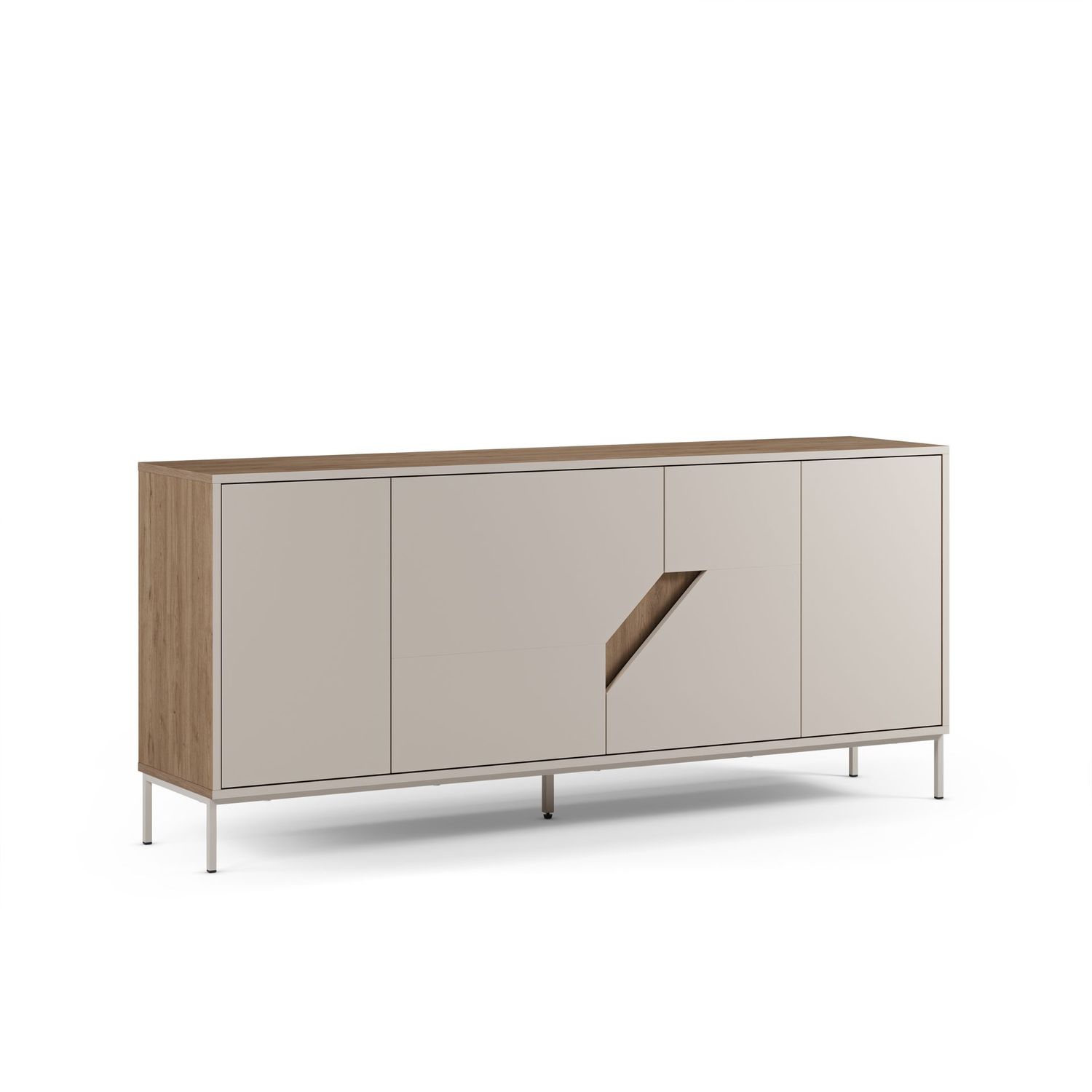 Aparador Lilou 4 puertas 180 cm sepet /crema