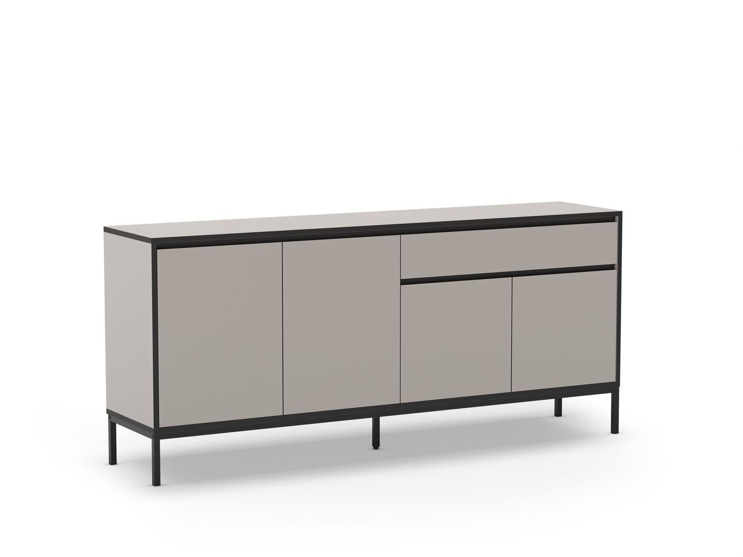Aparador Lorenza 4 puertas 1 cajon crema/negro