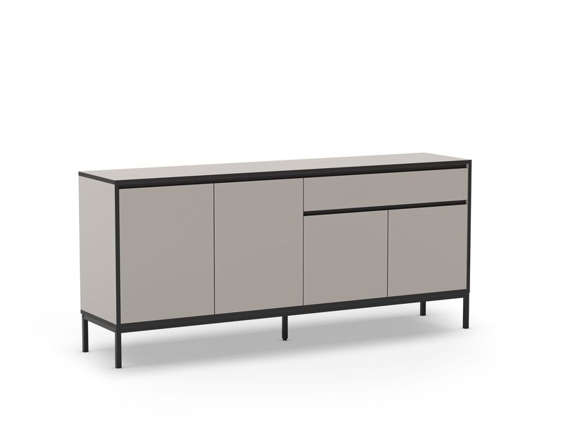 APARADOR LORENZA 4 PUERTAS 1 CAJON 180 CM CREMA/NEGRO PATA METAL APARADOR LORENZA 4 PUERTAS 1 CAJON 180 CM CREMA/NEGRO PATA METAL