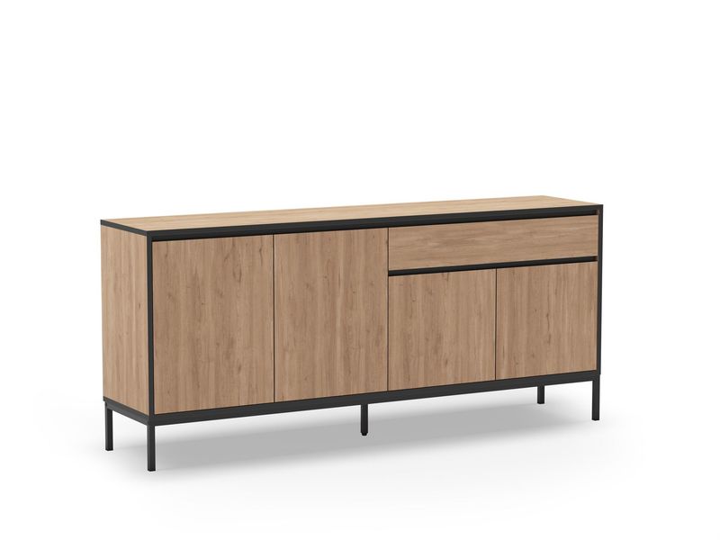 APARADOR LORENZA 4 PUERTAS 1 CAJON 180 CM SEPET/NEGRO PATA METAL APARADOR LORENZA 4 PUERTAS 1 CAJON 180 CM SEPET/NEGRO PATA METAL
