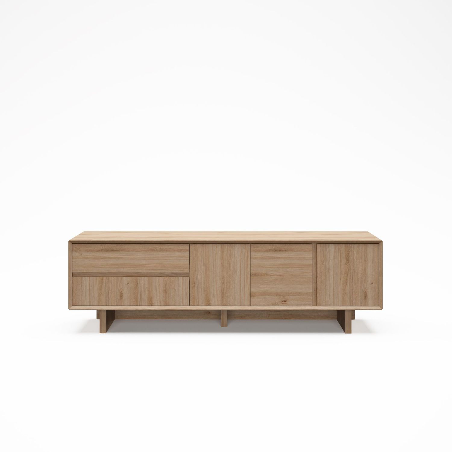 Mueble tv Carpi 3 puertas 2 cajones 180 cm roble cadiz