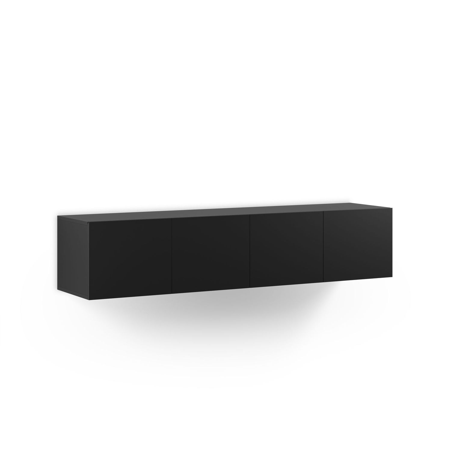 Mueble tv Daroca 4 puertas 180 cm Negro