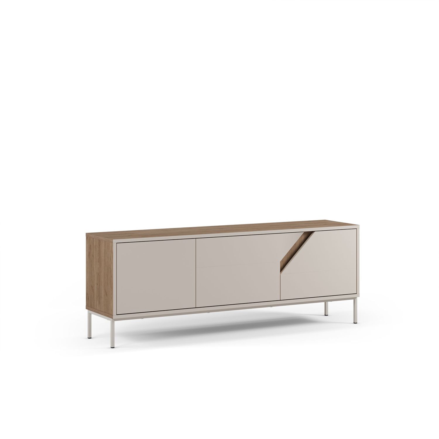 Mueble tv Lilou 3 puertas 150 cm sepet /crema