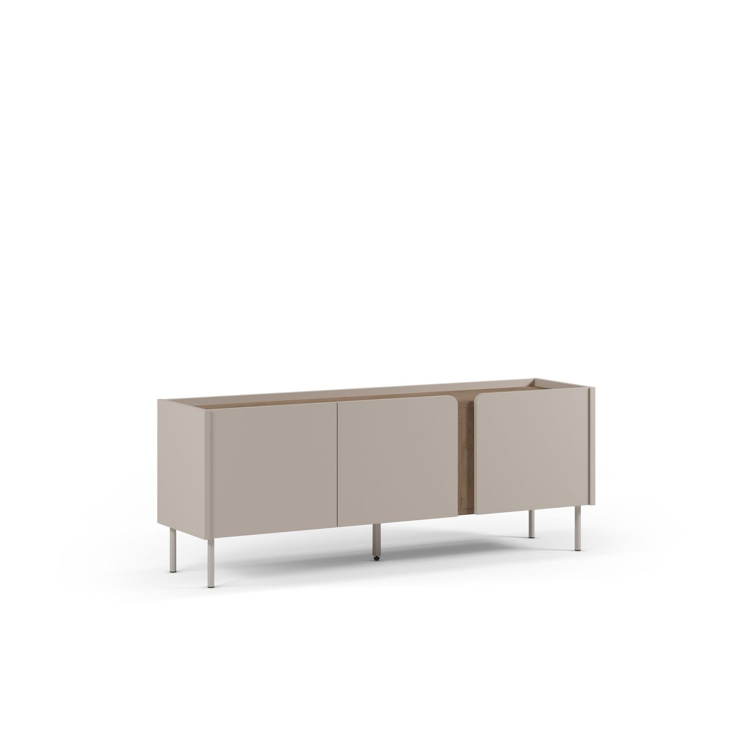 Mueble tv Lucile 3 puertas 140 cm Crema/Sepet