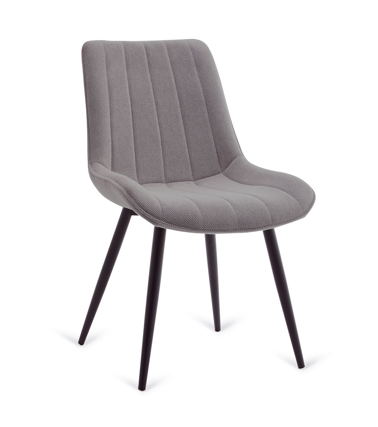 Silla de comedor Altamira tejido antimanchas patas negras estilo industrial