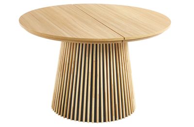 MESA COMEDOR REDONDA EXTENSIBLE KEANU 120 - 160 - 200 x 120 CM OAK