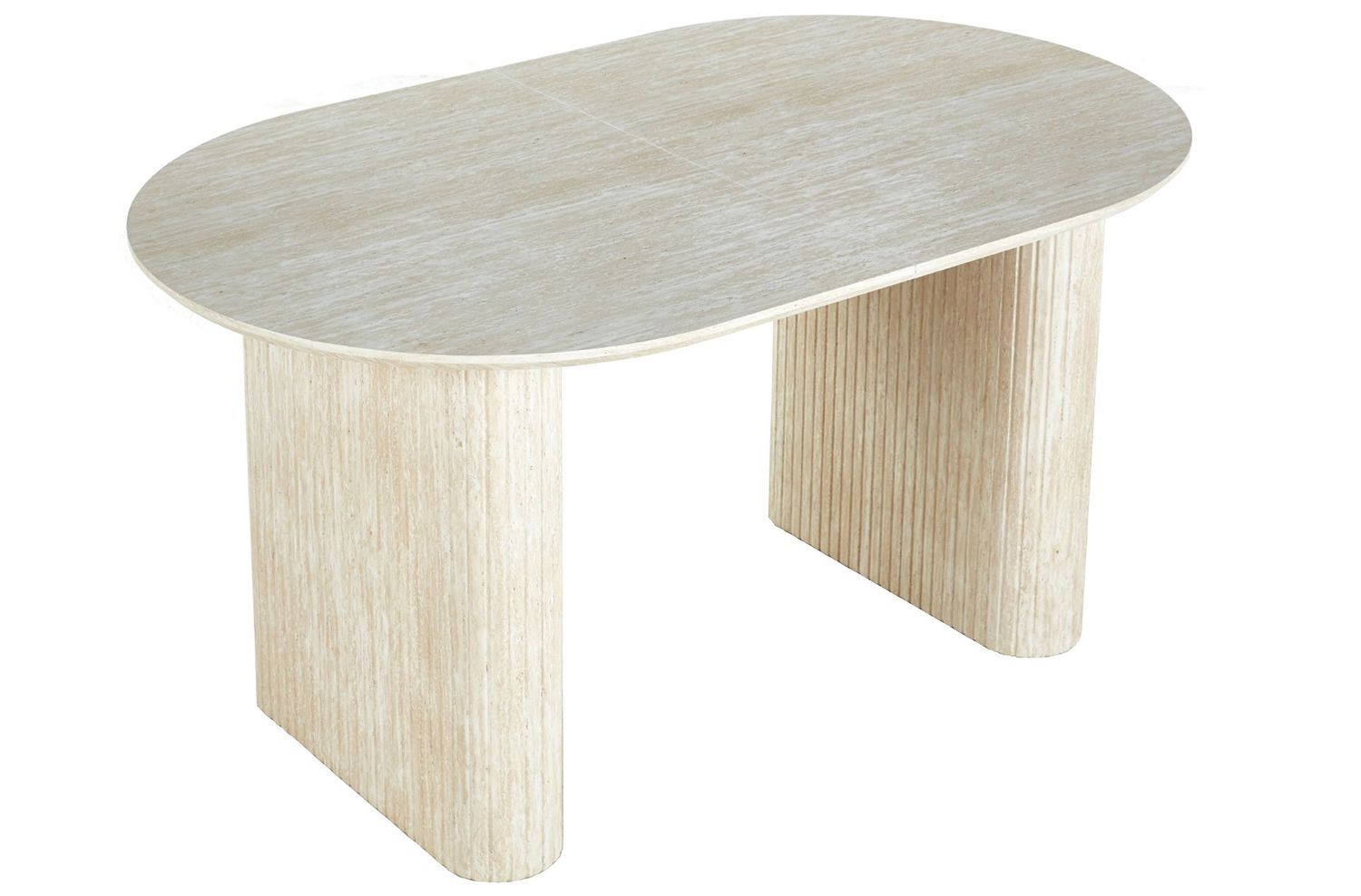 MESA COMEDOR OVAL EXTENSIBLE 150 - 190 - 230 CM PIETRA TRAVERTINO
