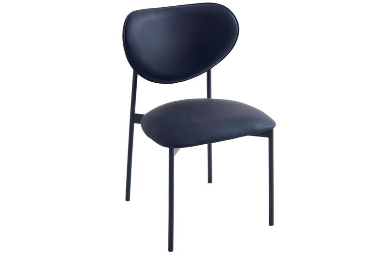 SILLA COMEDOR EVA SIMIL PIEL NEGRO ESTILO INDUSTRIAL