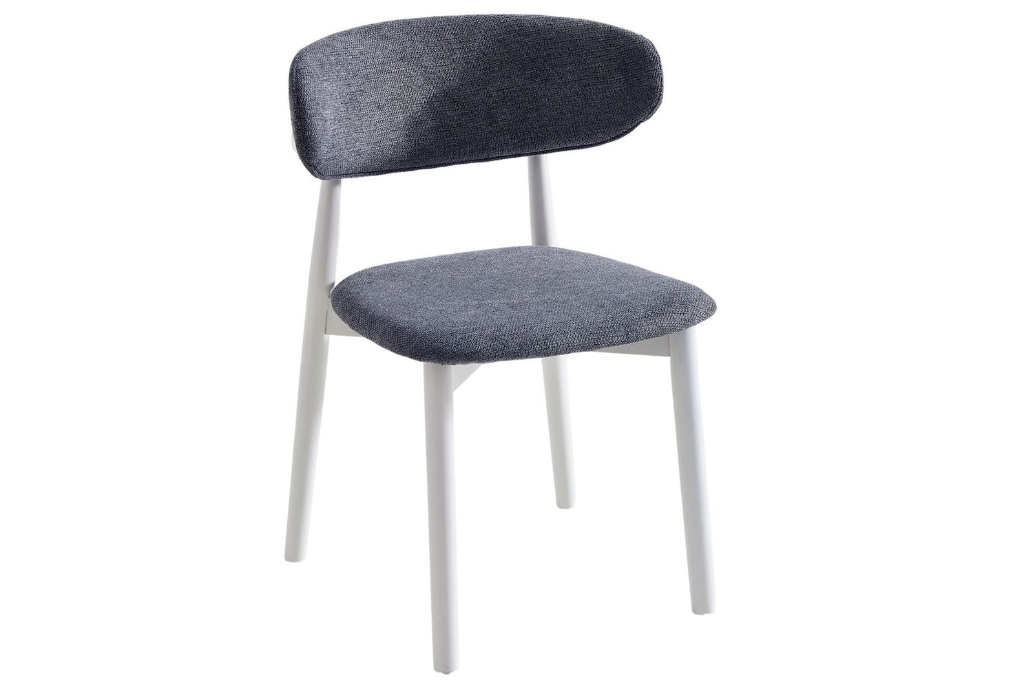 SILLA COMEDOR VERA MADERA BLANCA TEJIDO
