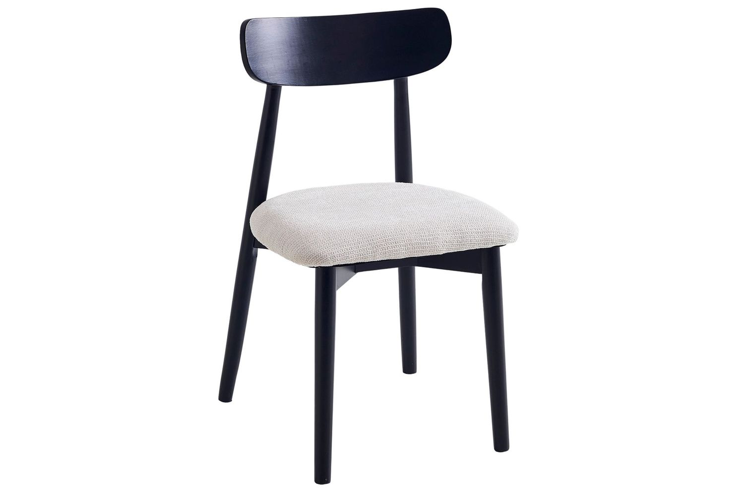 SILLA COMEDOR SHIA COLOR NEGRO TAPIZADA ESTILO NORDICO