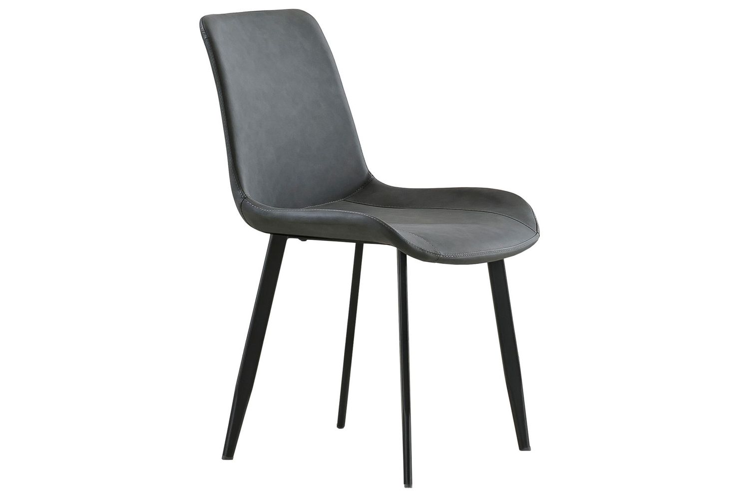 SILLA DE COMEDOR LIS CUIR PATA METALICA NEGRA ESTILO INDUSTRIAL