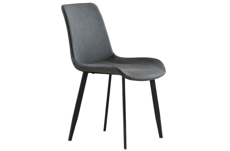 SILLA DE COMEDOR LIS CUIR PATA METALICA NEGRA ESTILO INDUSTRIAL