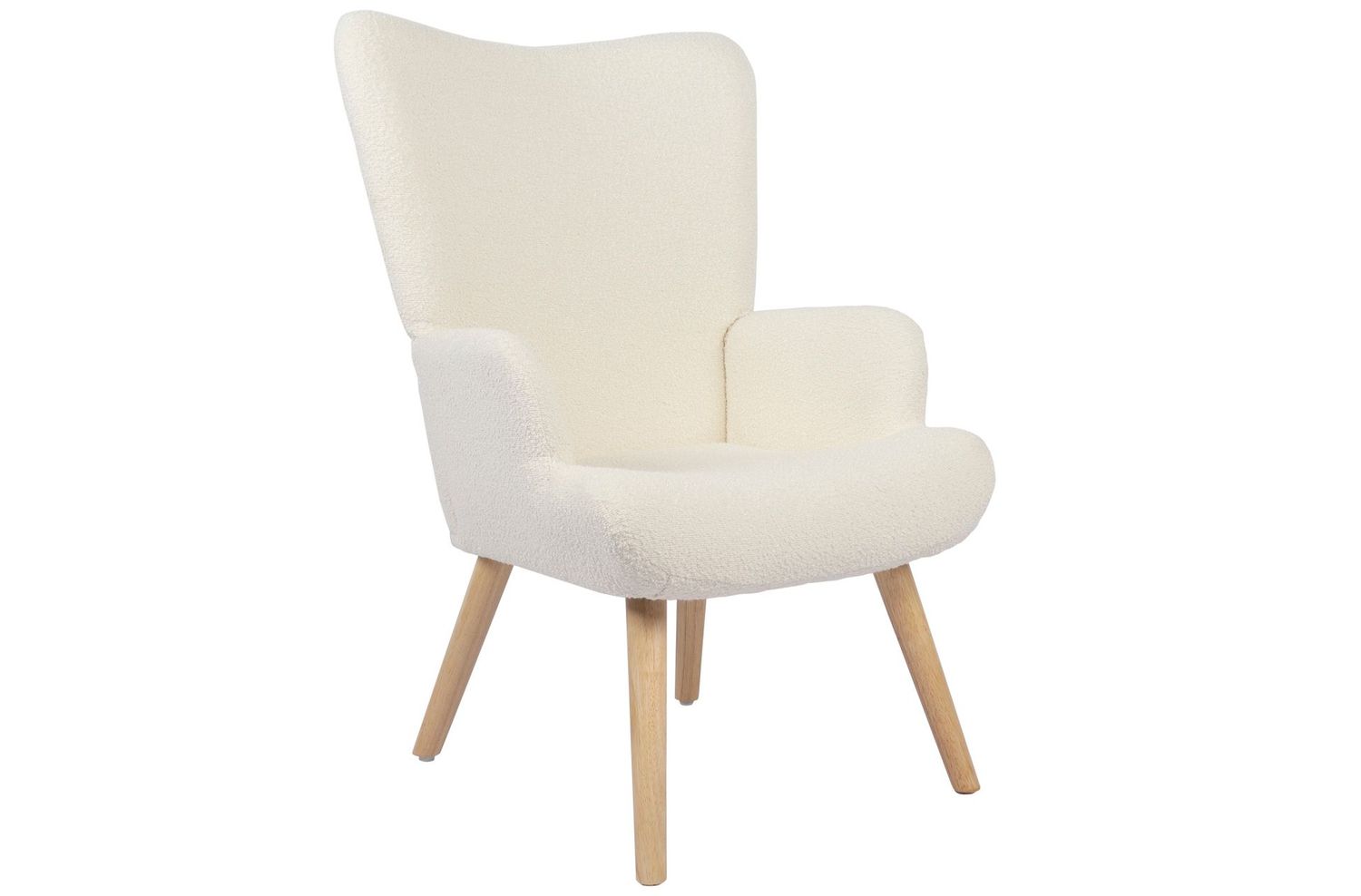 BUTACA VOSS LINEN NATURE TAPIZADA PATA DE MADERA ESTILO NORDICO