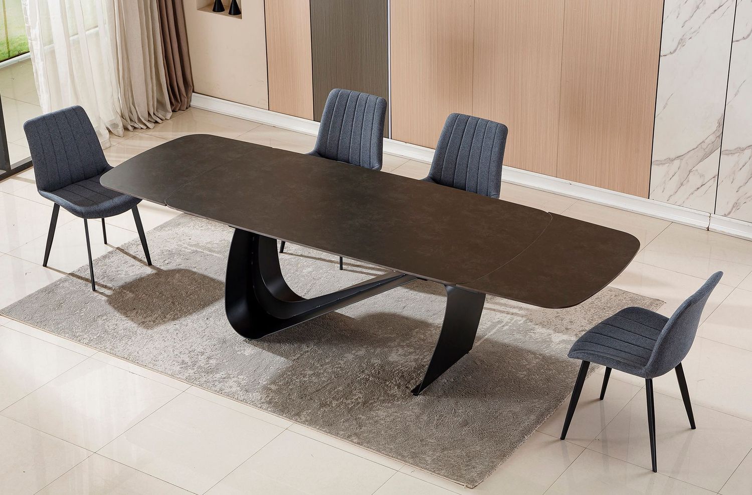 MESA COMEDOR EXTENSIBLE 180 - 270 CM OSTANA CERAMIC VULCANO
