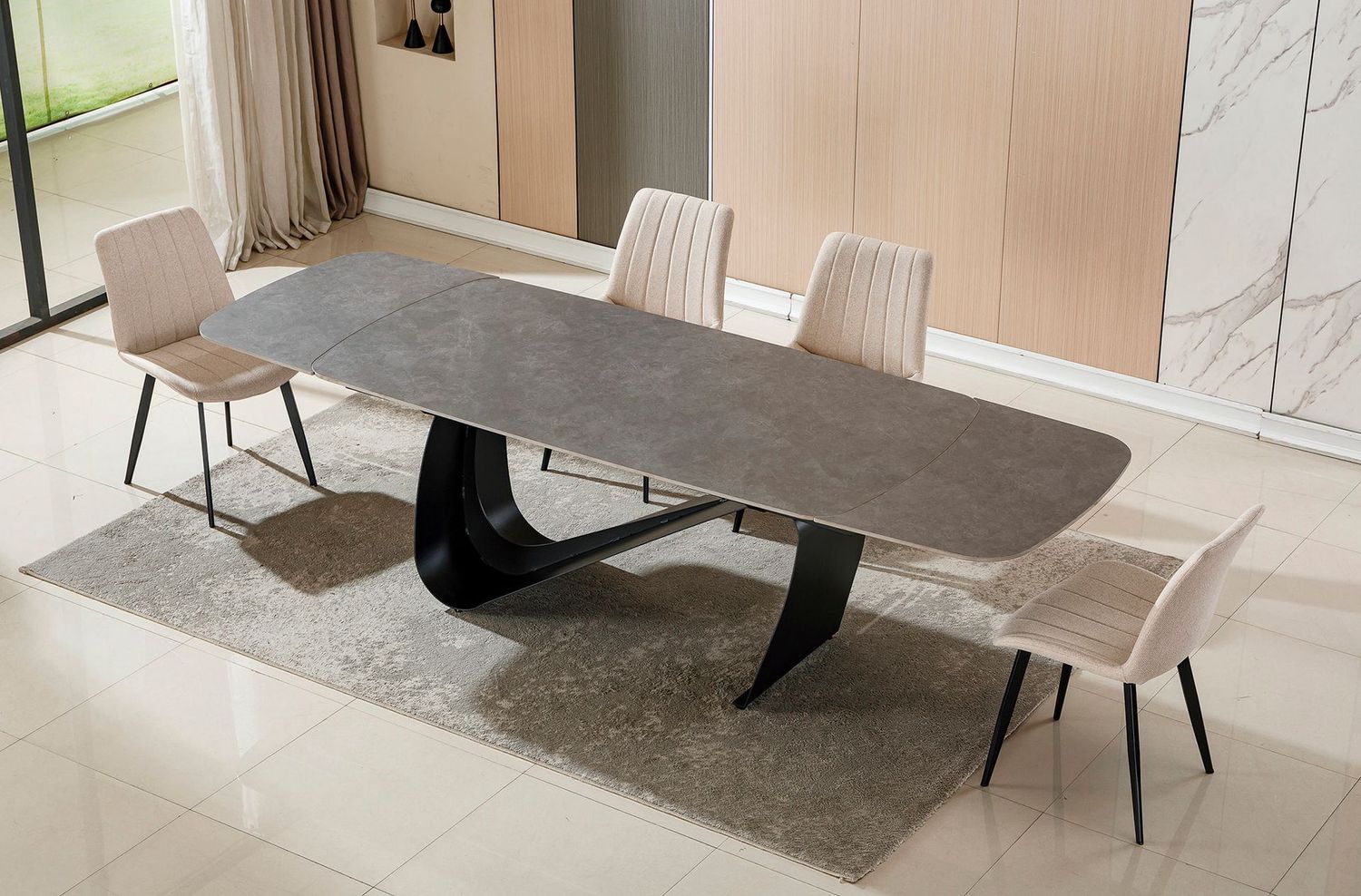 MESA COMEDOR EXTENSIBLE 180 - 270 CM OSTANA GRES GRIS