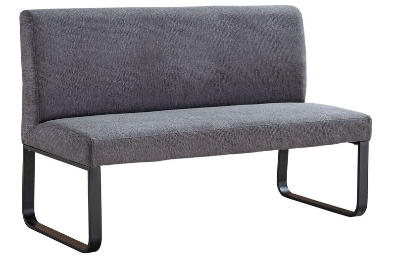 BANCO TAPIZADO CON RESPALDO SHARE TEJIDO ESTILO INDUSTRIAL