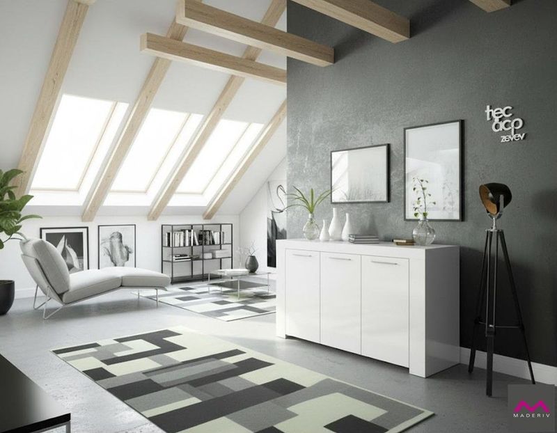 Buffet aparador ATENAS 3 puertas blanco artik