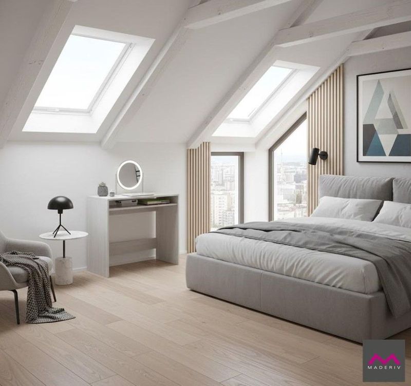 Mesa de estudio con hueco Desk estilo moderno blanco alpes