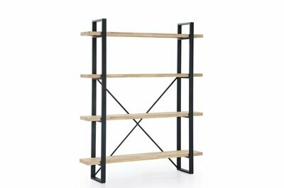 ESTANTERIA ALTA PLANK ROBLE Y METAL ESTILO INDUSTRIAL ESTANTERIA ALTA PLANK ROBLE Y METAL ESTILO INDUSTRIAL