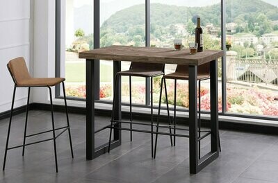 MESA ALTA LOFT 120 CM ROBLE ESTILO INDUSTRIAL MESA ALTA LOFT 120 CM ROBLE ESTILO INDUSTRIAL