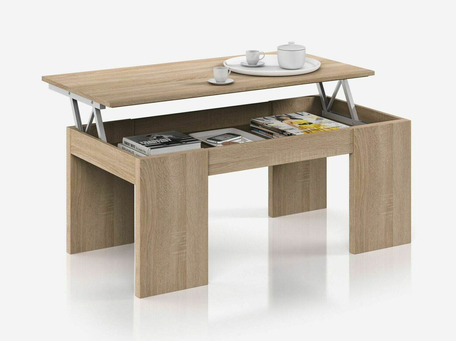 MESA CENTRO ELEVABLE FLOW 100 X 50 ESTILO MODERNO